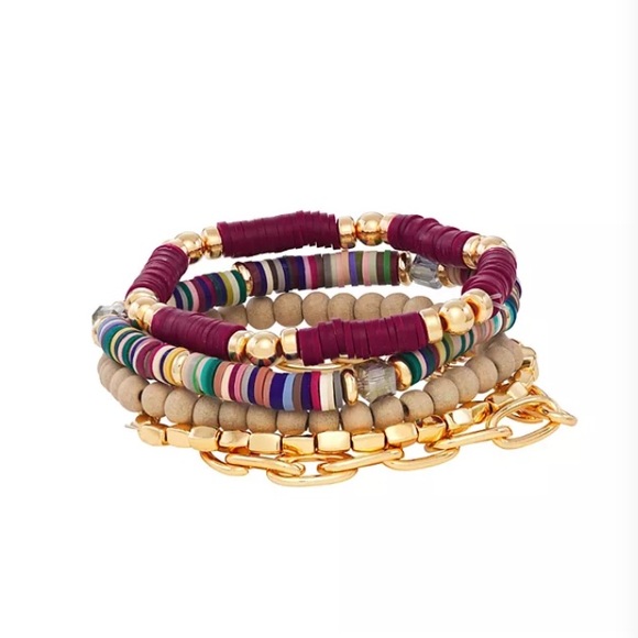 Sonoma Jewelry - NWT SONOMA Goods For Life® Chain & Multi Beaded 5-Piece Stretch